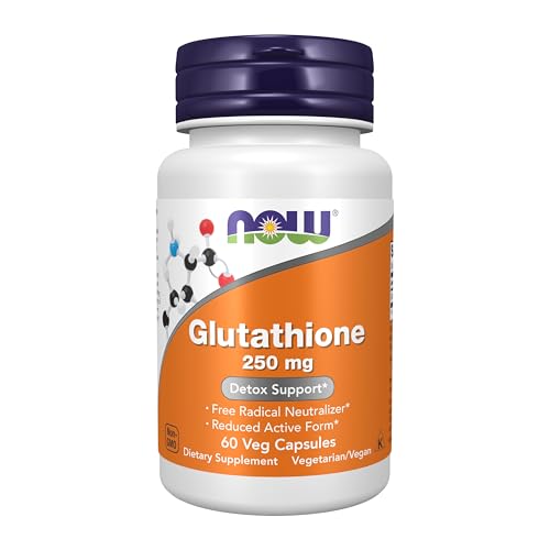 Suplementos NOW Foods, Glutatión 250 mg, Apoyo a la Desintoxicación*, Neutralizador de Radicales Libres*, 60 Cápsulas Veganas - imagen 1