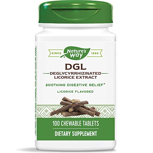 DGL de Nature's Way - Suplemento Digestivo de Extracto de Regaliz - Tabletas Masticables Veganas, Sin Gluten y Sin Lácteo - 100 Contenidos (33 - imagen 2