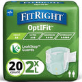 Pañales desechables FitRight Extra+ para adultos, bragas absorbentes a prueba de fugas, máxima protección, 2XL, 60-70 in, 20 bragas por bolsa - imagen 1