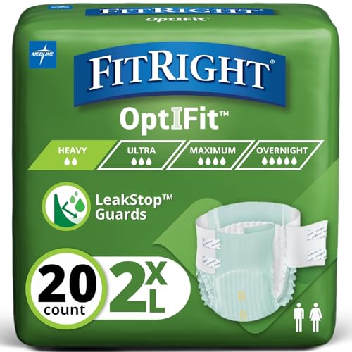 Pañales desechables FitRight Extra+ para adultos, bragas absorbentes a prueba de fugas, máxima protección, 2XL, 60-70 in, 20 bragas por bolsa - imagen 4