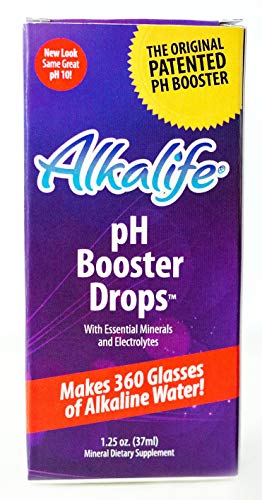 Alkalife Gotas Aumentadoras de pH, 1 Paquete, Convierte Agua en Agua Alcalina pH 10, 360 Porciones, Fórmula Patentada Original, Electrolitos y - imagen 1