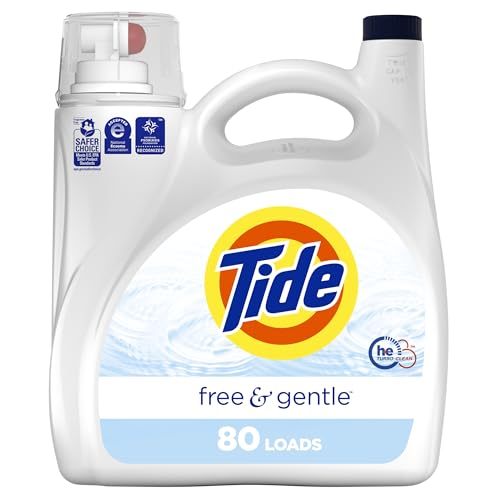 Detergente Líquido para Ropa Tide Free & Gentle, 80 Cargas, 105 fl oz, Detergente para Ropa Sin Fragancia - imagen 3