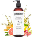 Aceite de Masaje Anticelulitis Orgánico PURA D’OR 16 Oz para Piernas y Glúteos Tonificados - Aceites de Cáscara de Limón, Moringa, Semilla de Uva, - imagen 1