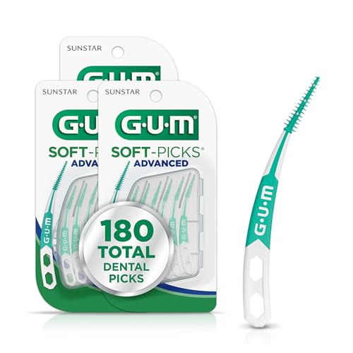 GUM Soft-Picks Advanced – Palillos Interdentales para Remoción de Placa y Salud de Encías, Recomendados por Dentistas, 60 Piezas (Paquete de 3) 180 - imagen 2