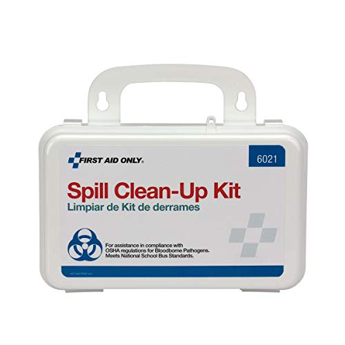Kit de Limpieza de Fluidos Corporales First Aid Only 6021 de 21 Piezas, Equipo Comercial para Derrames en Estuche Plástico Impermeable, Blanco - imagen 4