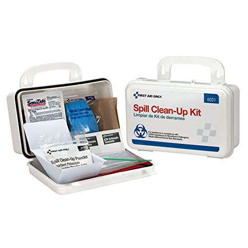 Kit de Limpieza de Fluidos Corporales First Aid Only 6021 de 21 Piezas, Equipo Comercial para Derrames en Estuche Plástico Impermeable, Blanco - imagen 5