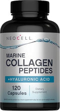 Cápsulas de Péptidos de Colágeno Marino NeoCell | 120 Píldoras | con Ácido Hialurónico y Vitamina C | Para Mujeres y Hombres - imagen 1