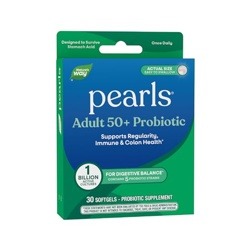 Nature's Way Pearls Adult 50+ Probioticos, Salud Digestiva, Apoya Regularidad, Inmunidad y Salud del Colon, 1 Billón de Culturas, 30 Softgels - imagen 4