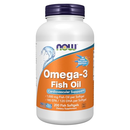 Suplementos NOW Foods, Omega-3 180 EPA / 120 DHA, Destilado Molecularmente, Soporte Cardiovascular*, 200 Cápsulas Blandas de Gelatina de Pescado, El - imagen 3