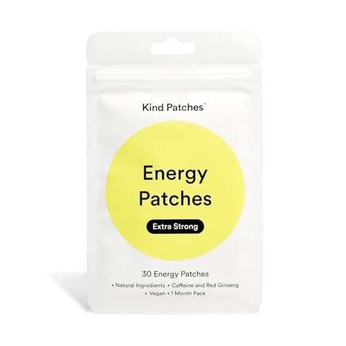 Parches Kind Patches Energía Extra Fuerte - Ginseng Rojo, L-Citrulina y Extracto de Guaraná - Vegano, Libre de Látex - 14 Piezas - imagen 1