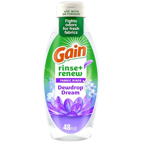 Gain Rinse and Renew Removedor de Olores para Ropa, Aroma Dewdrop Dream, 48 oz - imagen 5