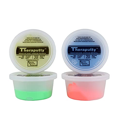 Set de 4 Piezas de CanDo TheraPutty - X-Suave, Suave, Media y Firme, 2oz Cada Una, Masilla para Ejercicios de Mano, Rehabilitación y Alivio del Estrés - imagen 4