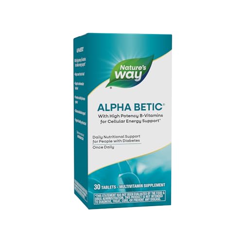 Nature's Way alpha betic, Multivitamínico Diabético para Soporte Nutricional Diario, con B-Vitaminas, Ácido Alfa Lipoico, Taurina y Luteína, 30 - imagen 2