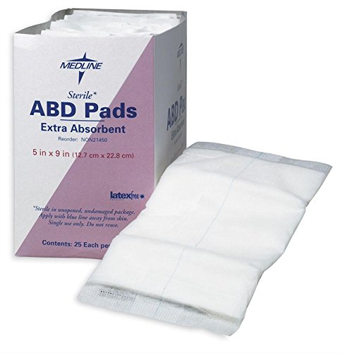 Compresas Abdominales Estériles Medline NON21450H, Súper Absorbentes, 5X9, Paquete de 25 Unidades - imagen 2