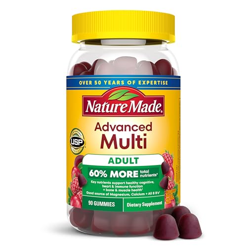 Gomitas Multivitamínicas Avanzadas Nature Made para Adultos, Suplemento Diario para Mujeres y Hombres con Magnesio, Calcio y Vitaminas B, 90 Gomitas, - imagen 2
