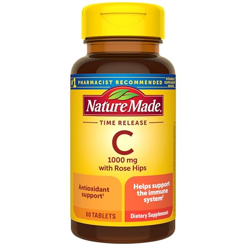 Nature Made Vitamina C 1000mg con Rosa Mosqueta, Suplemento Dietético para el Sistema Inmunológico, 60 Tabletas de Liberación Prolongada, Suministro - imagen 2