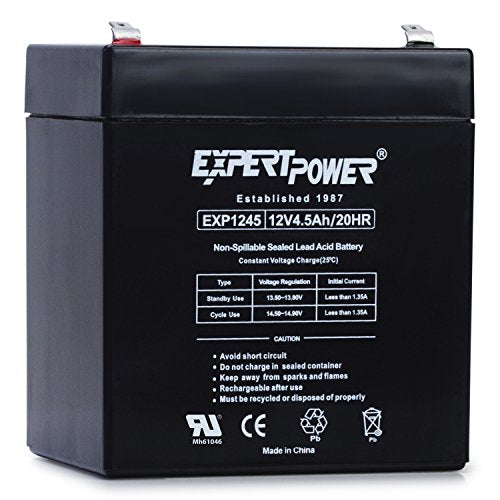 Batería Recargable ExpertPower EXP1245 de 12V 4.5Ah para Sistemas de Seguridad, UPS, Abridores de Puertas de Garaje y Alarmas de Incendio - imagen 5