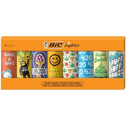 Encendedor BIC Maxi Pocket, Edición Especial Serie Contracultura, Paquete de 8 Encendedores - imagen 1