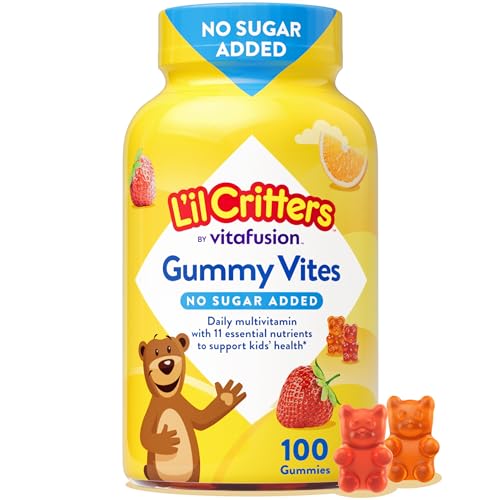 Gummy Vites L'il Critters Multivitamínico Gummy Sin Azúcar para Niños de 2 Años en Adelante, Sabor Fresa y Naranja, 100 Gomas - imagen 6