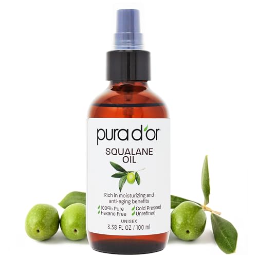 Aceite de Esqualano PURA D'OR 3.38 Oz - 100% Puro y Natural - Hidratante para Cara, Cabello y Cuerpo - Vegano, Libre de Crueldad, Antienvejecimiento - imagen 2