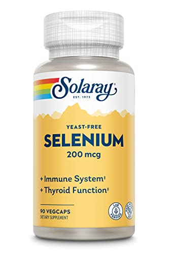 Solaray Selenio Sin Levadura 200mcg, Cápsulas para Función Saludable de Tiroides y Soporte Inmunológico, Suplemento Vegano de Alta Absorción, 90 - imagen 5