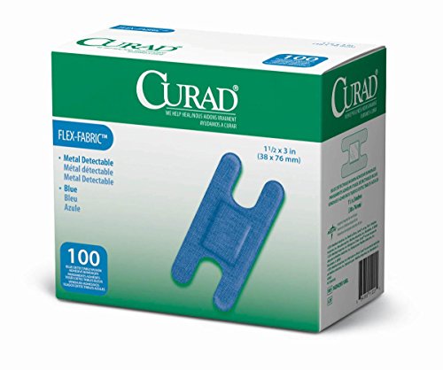 Curad Venda Detectable para Nudillos, Tejido Azul, Paquete de 100 Unidades - imagen 2
