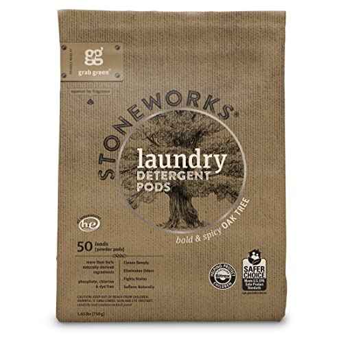 Grab Green Stoneworks Detergente Natural en Polvo para Ropa, Aroma a Roble, 50 Cargas - imagen 6