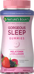 Gomitas de Melatonina 5mg con Colágeno Nature's Bounty Optimal Solutions para un Sueño Hermoso, 60 piezas, Sabor Frutas Variadas, 30 Porciones Totales - imagen 1