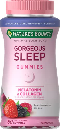 Gomitas de Melatonina 5mg con Colágeno Nature's Bounty Optimal Solutions para un Sueño Hermoso, 60 piezas, Sabor Frutas Variadas, 30 Porciones Totales - imagen 3