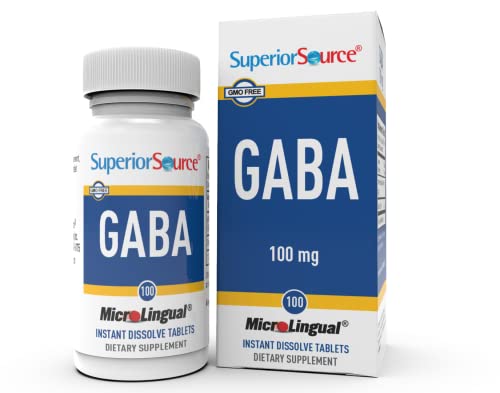 Suplemento de GABA Superior Source 100 mg - Apoyo para el Cerebro y el Sistema Nervioso - 100 Tabletas Sublinguales para Sueño Saludable y Relajado - - imagen 5