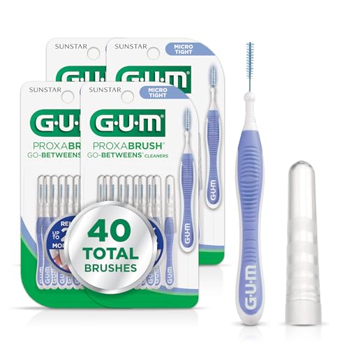 Cepillos Interdentales GUM Proxabrush Go-Betweens Micro Tight – 10 Piezas (Paquete de 4) para Remoción de Placa, Cuidado Dental y Brackets - imagen 2