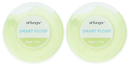 Hilo Dental Natural DrTung's - Sin PTFE ni PFAS, Suave para las Encías, Expande y Se Estira, Sin BPA - Sabor Cardamomo (Paquete de 2) - imagen 1
