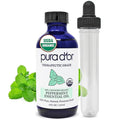 Aceite Esencial de Menta Orgánico PURA D'OR (4oz con Gotero de Vidrio) 100% Puro y Natural - Terapéutico para Cabello, Cuerpo, Piel, Aromaterapia, - imagen 1