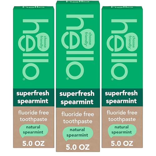 Pasta de Dientes Natural Hello Superfresh de Menta Sin Flúor para Mal Aliento, 5 Oz, Sabor Fresco y Refrescante, Ayuda a Blanquear Dientes y Reducir - imagen 1