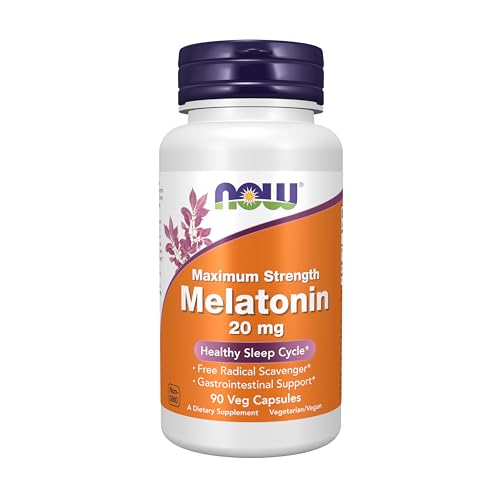 Suplementos NOW Foods, Melatonina Máxima Fuerza 20 mg, Ciclo de Sueño Saludable*, Antioxidante*, Soporte Gastrointestinal*, 90 Cápsulas Veganas - imagen 4