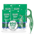 Palillos de Hilo Dental GUM Twisted Mint, Hilo Resistente y Mango Antideslizante, Sabor Menta, 150 Piezas (Paquete de 4) 600 Total - imagen 1