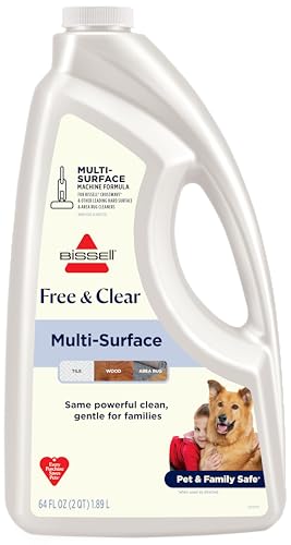 Solución Limpiadora Multi-Superficies Bissell Free & Clear, 64 oz – Limpiador Sin Fragancia para Pisos Duras Selladas y Alfombras, Seguro para Niños - imagen 5