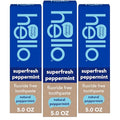 Pasta de Dientes Natural de Menta Hello Superfresh, Sin Flúor, 5 Oz, Refrescante y Vegana, Ayuda a Blanquear Dientes (Paquete de 3) - imagen 1