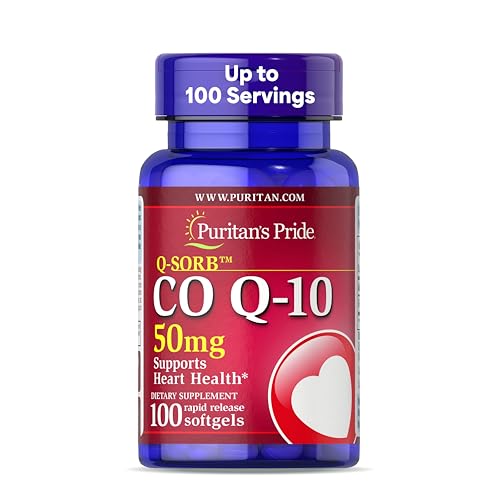 Coenzima CoQ10 50mg de Puritan's Pride, Suplemento Dietético para la Salud del Corazón, Presión Arterial y Envejecimiento Saludable, 100 Cápsulas - imagen 4
