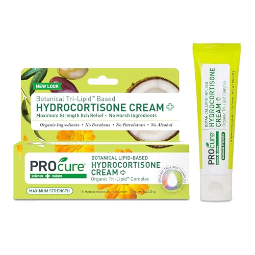 Crema de Hidrocortisona PROcure Máxima Potencia – 1% Hidrocortisona con Caléndula Orgánica, Aceite de Coco y Aceite de Oliva – Alivio para Picazón, - imagen 5