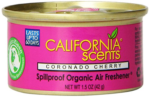Ambientador Orgánico Spillproof California Scents, Cereza Coronado, Lata de 1.5 Onzas (Paquete de 4) - imagen 6