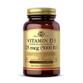 Solgar Vitamina D3 (Colecalciferol) 125 Mcg (5000 UI), 120 Cápsulas Vegetales - Apoya Huesos y Dientes Saludables - Sistema Inmunológico - No GMO, - imagen 1