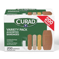 Curad Paquete Variado de 200 Curitas Adhesivas, Sello de 4 Lados, 1 Paquete - imagen 1