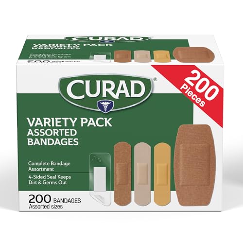 Curad Paquete Variado de 200 Curitas Adhesivas, Sello de 4 Lados, 1 Paquete - imagen 2