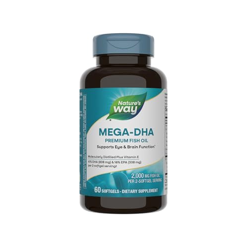 Aceite de Pescado Mega-DHA de Nature's Way, 2,000 mg por porción de 2 cápsulas blandas, Omega-3, EPA y DHA, 60 cápsulas (El empaque puede variar) - imagen 4