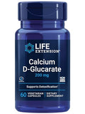 Calcio D-Glucarato Life Extension, 200 mg - Apoya la Desintoxicación, Elimina Compuestos No Deseados - Libre de Gluten, No GMO, Vegetariano - 60 - imagen 1