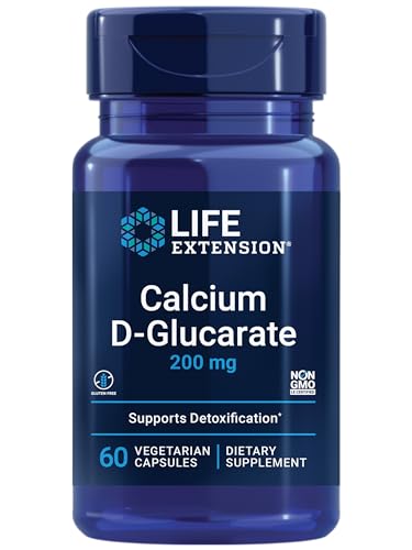Calcio D-Glucarato Life Extension, 200 mg - Apoya la Desintoxicación, Elimina Compuestos No Deseados - Libre de Gluten, No GMO, Vegetariano - 60 - imagen 2