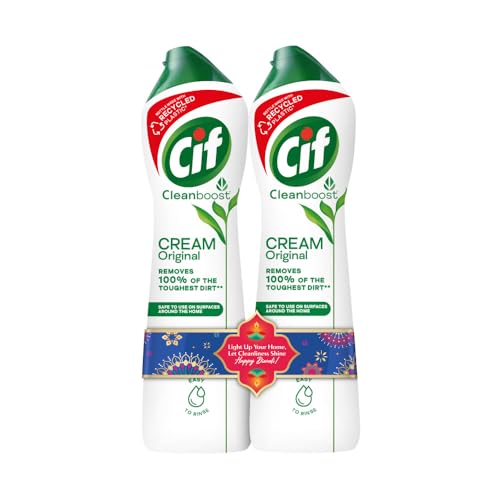 Limpiador Multiusos en Crema Cif Original para Cocina y Baño, Aroma Brisa Oceánica, 100% Remoción de Suciedad, 2x500ml - imagen 2