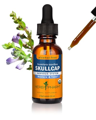 Extracto Herbal Líquido Sin Alcohol Herb Pharm Skullcap: Hierba Relajante Tradicional, Apoyo para la Mente Calmada | Sin Azúcar, No GMO, Sin Gluten, - imagen 3