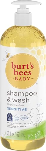 Shampoo y Jabón Burt's Bees Baby para Piel Sensible, Sin Fragancia, Sin Lagrimas, Probado por Pediatras, 98.7% Origen Natural, 621 ml - imagen 5